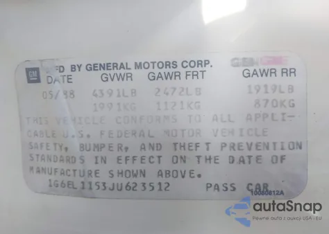 1988 Cadillac Eldorado from USA, damaged, VIN 1G6EL1153JU623512